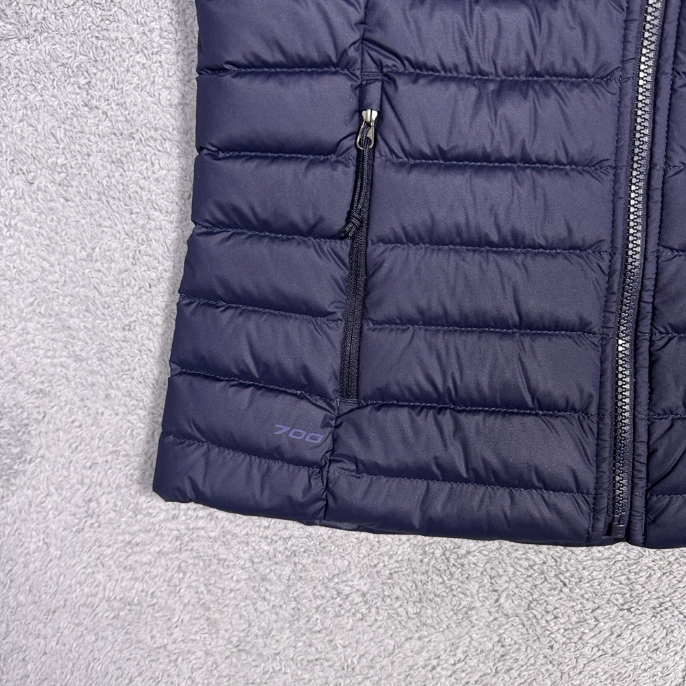 North Face Vest Womens S Gillet 700 Down Puffer Quilted Full Zip Hike Navy - Picture 2 of 14